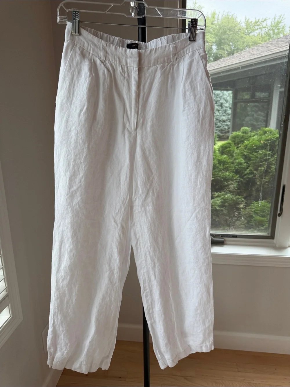Quince White Linen-Blend Women’s Casual trousers
